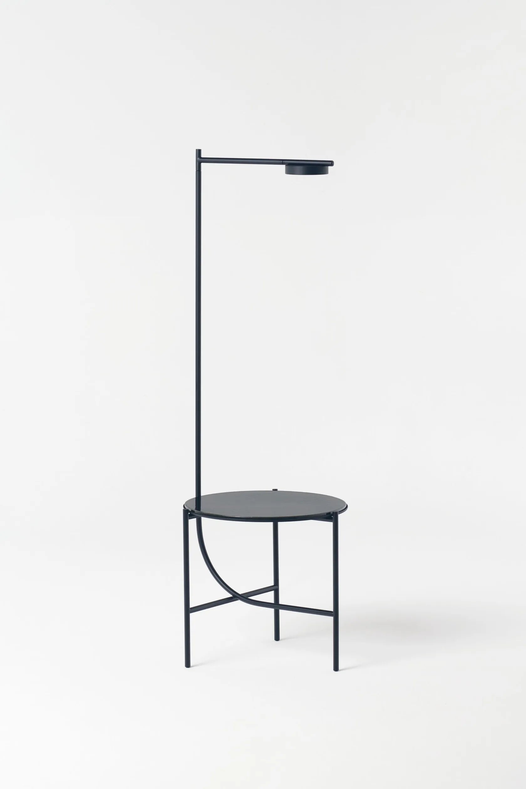 Igram black glass lamp + table