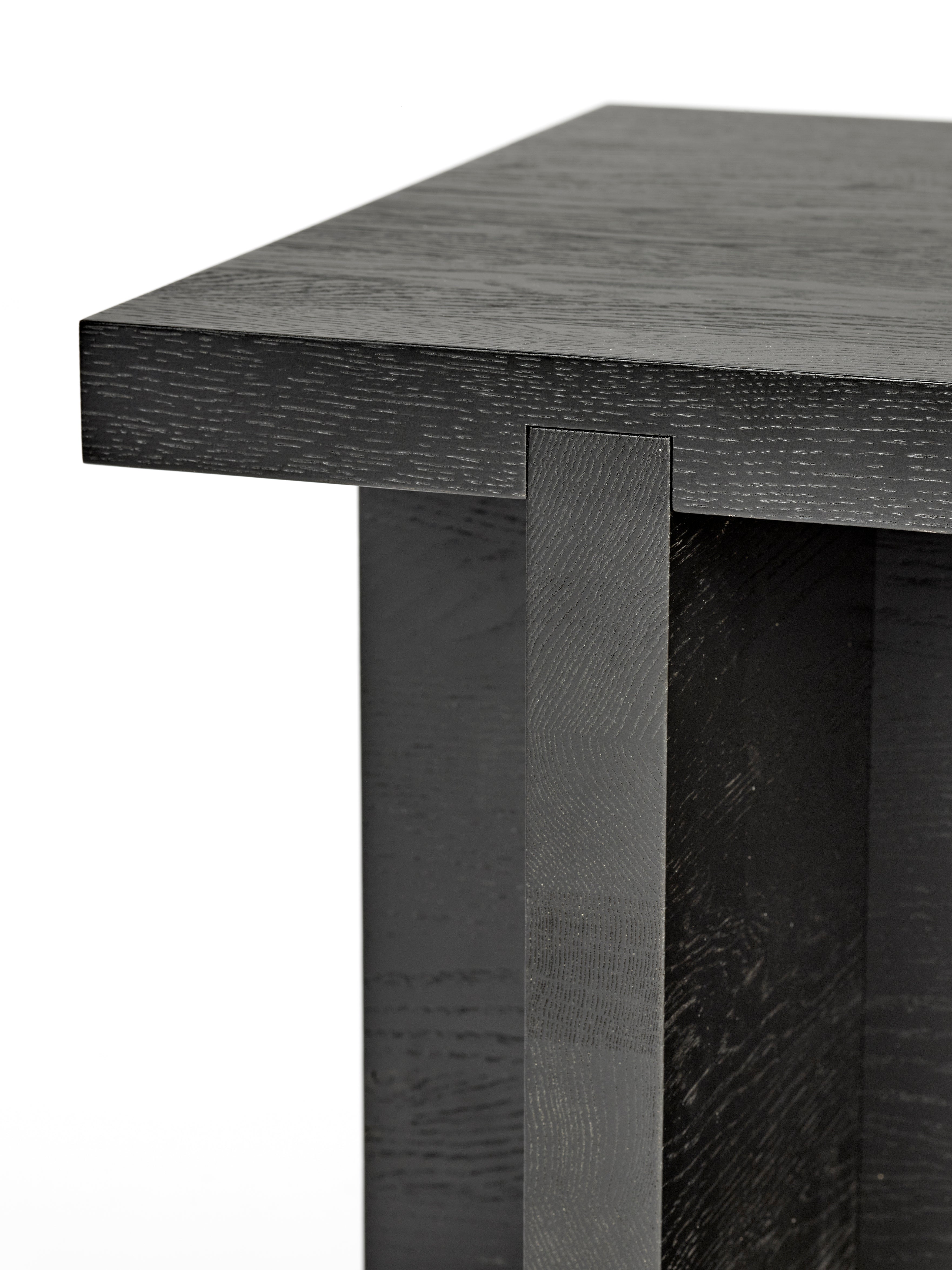 Rudolph zwarte vierkante bijzettafel