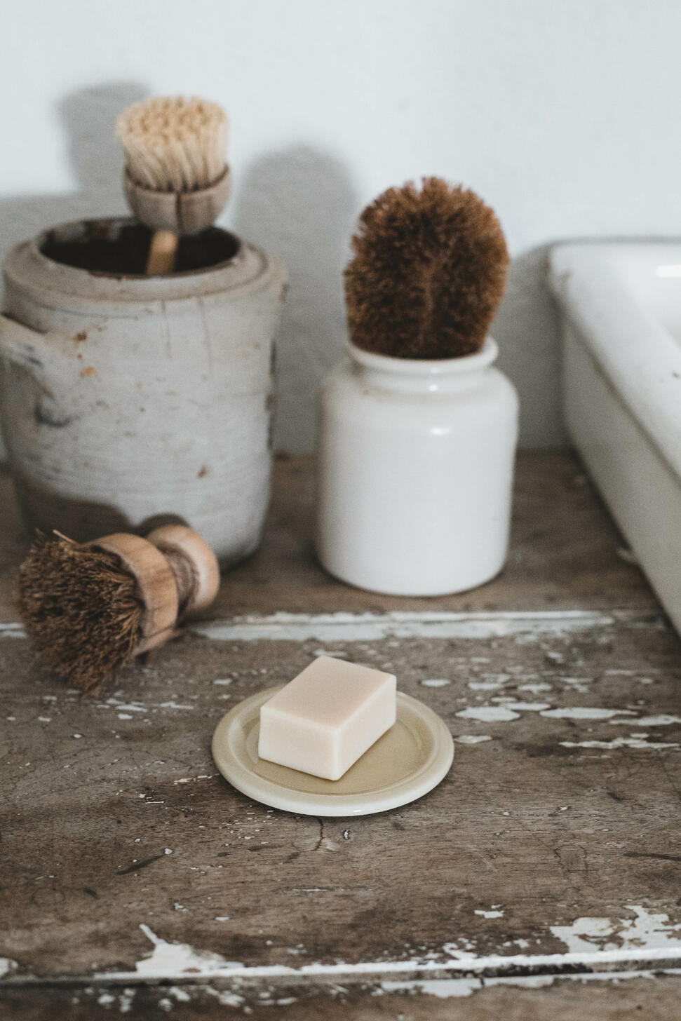 Clay Green Canteen Soap Dish