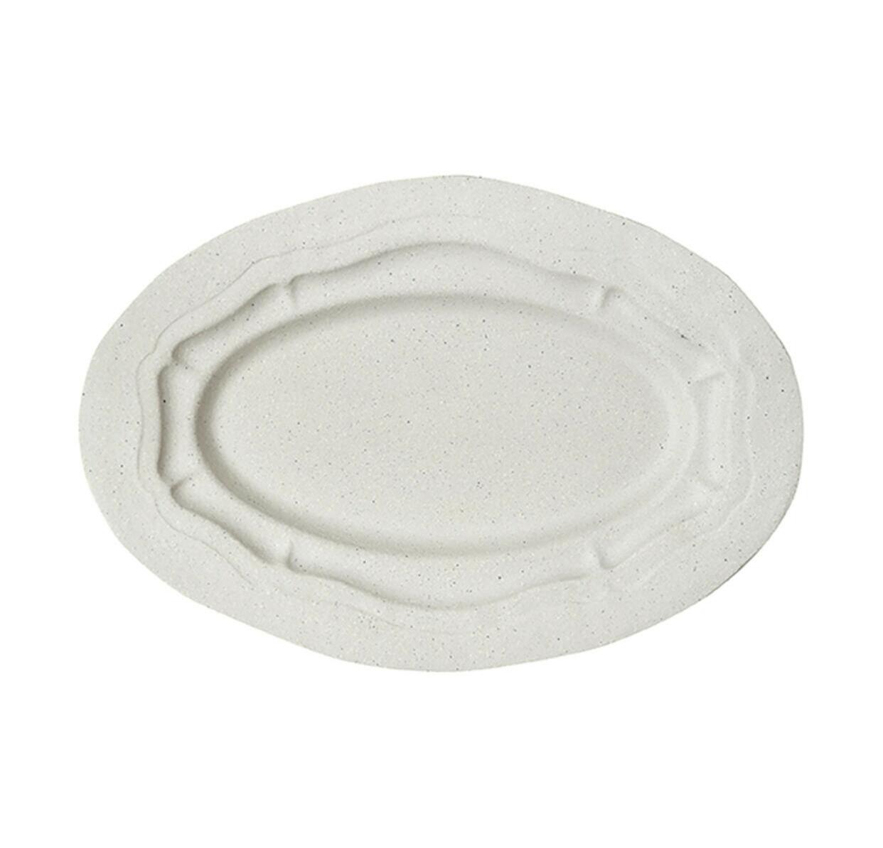 Plat ovale L Réfectoire Sable mat