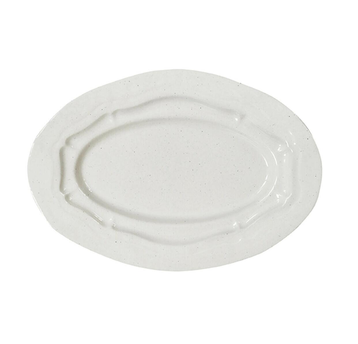 Oval Dish L Refectory Sand Gloss