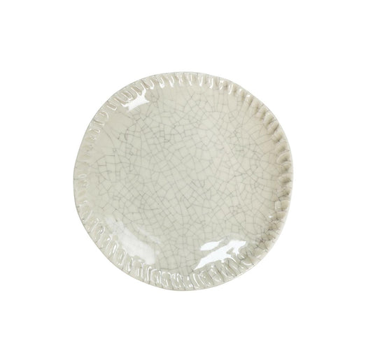 S Dashi Quartz Crackle Plate