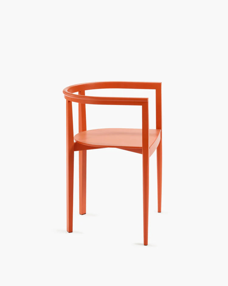 Elé orange beech chair