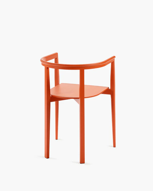 Elé orange beech chair