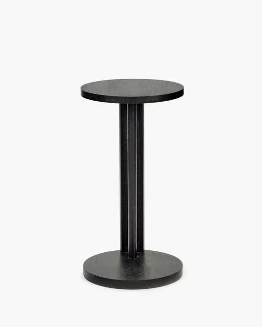Aura black oak side table L