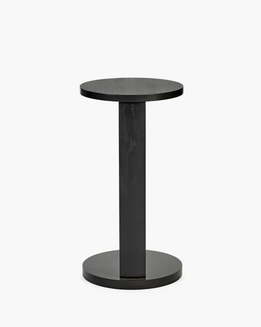 Aura black oak side table L