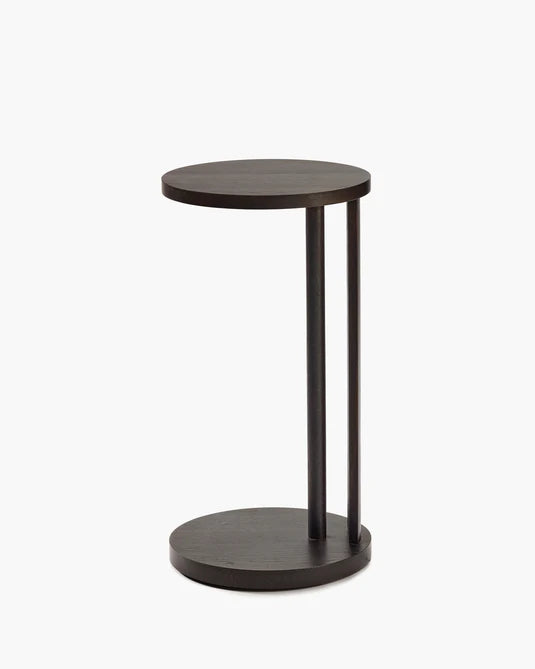 Table d'appoint L chêne brun Aura