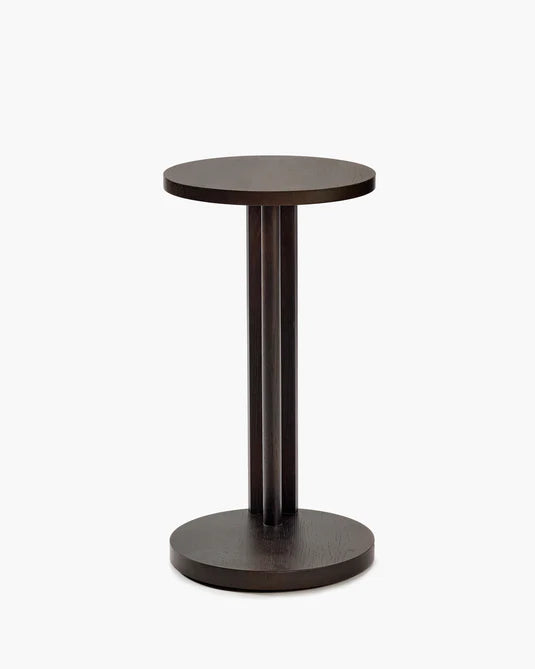 Table d'appoint L chêne brun Aura