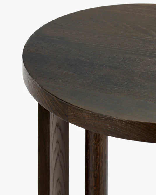 Table d'appoint L chêne brun Aura
