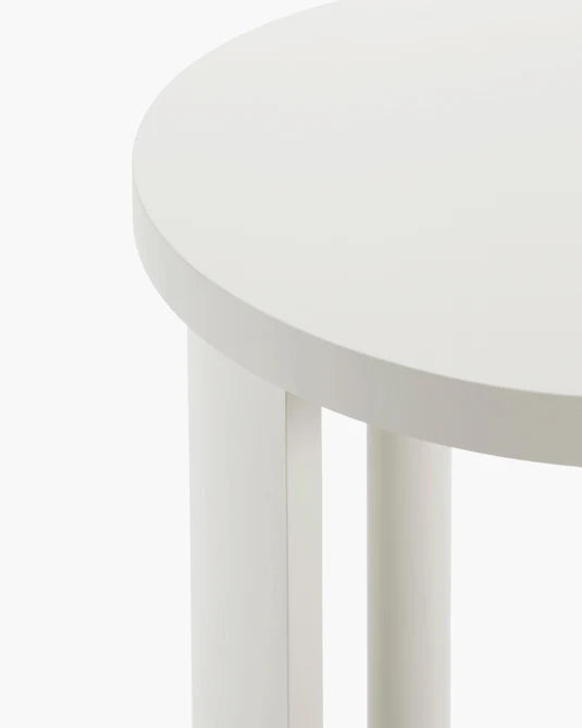 Aura white beech side table L
