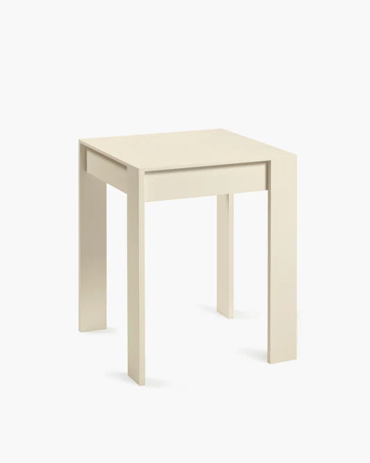 Cream beech side table in malé