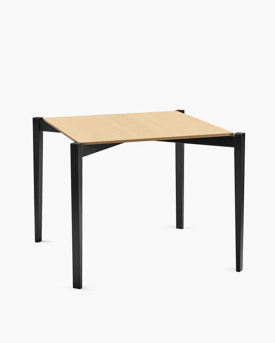 Eloïs square table in black beech/natural oak