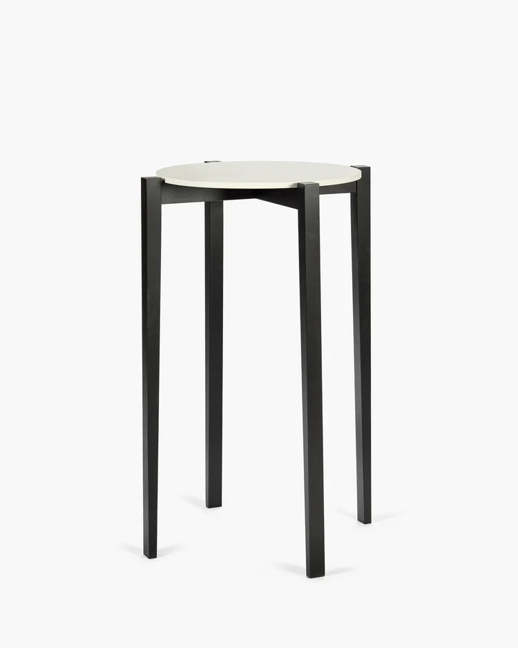 Table L hêtre noir/blanc cassé Eloïs