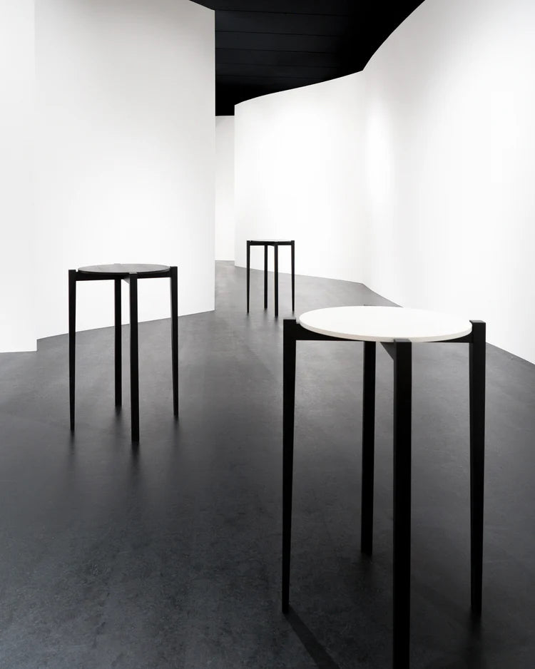 Table L hêtre noir/blanc cassé Eloïs