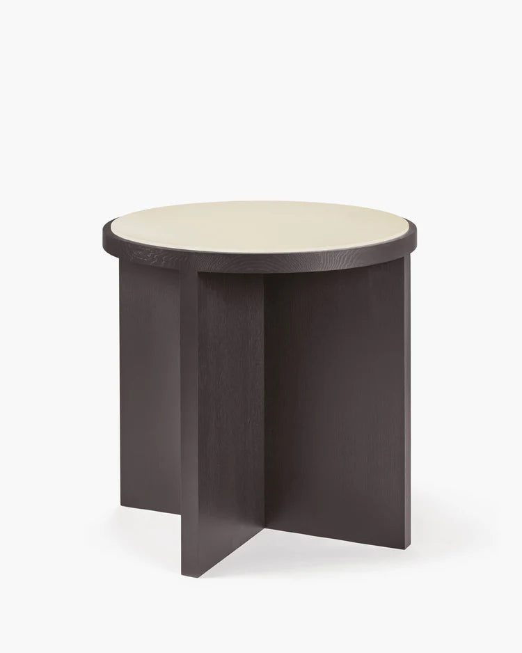 Cici brown oak/cream canvas S table
