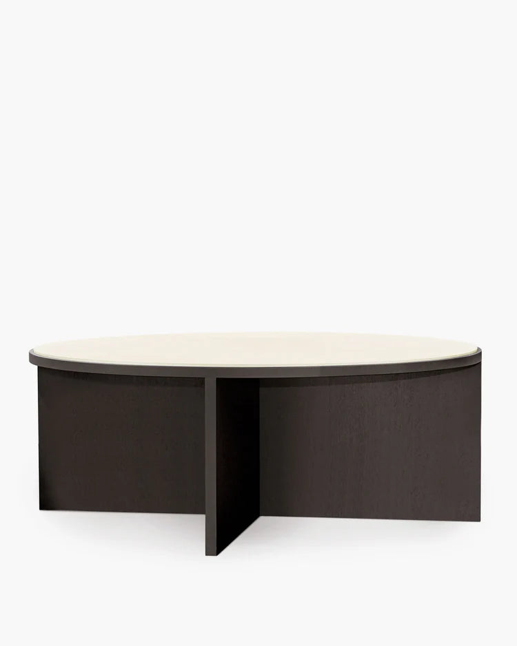 Cici table L brown oak/cream canvas