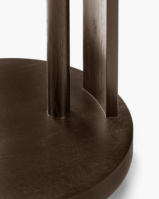 Table d'appoint S avec éclairage LED chêne marron Aur