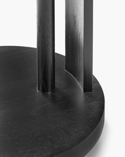 Table d'appoint S avec éclairage LED chêne noir Aura