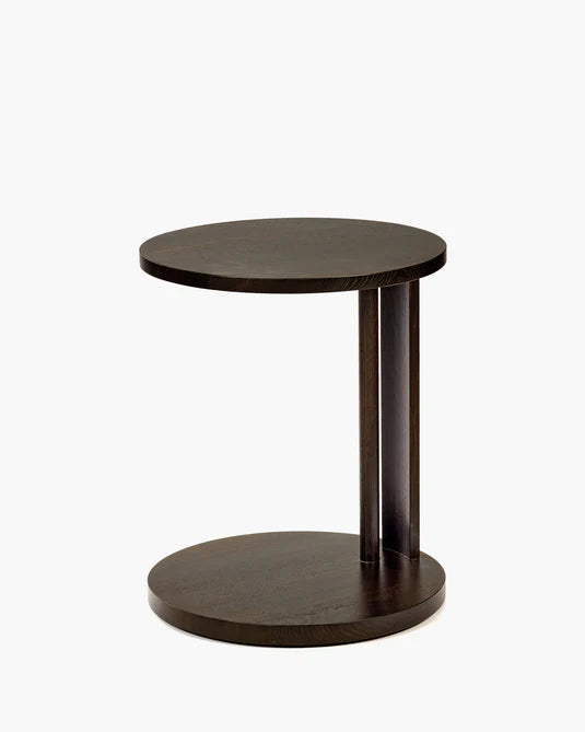 Aura brown oak high side table
