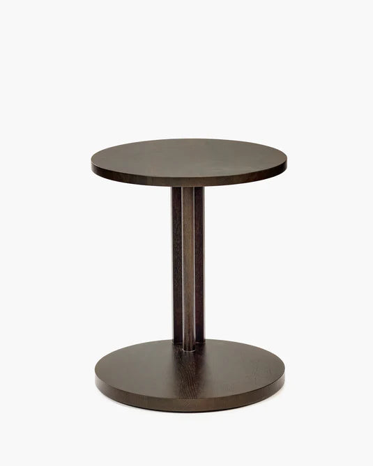 Aura brown oak high side table