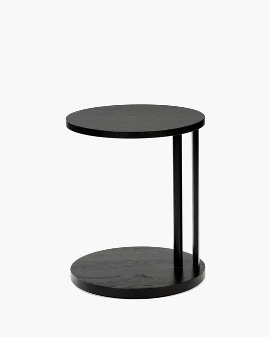 Table d'appoint basse chêne noir Aura