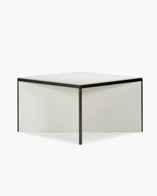 Kubé1 Off-white eiken-zwart/off-white eiken tafel