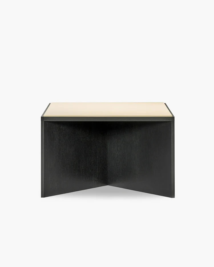 Table chêne noir/top chêne crème Kubé