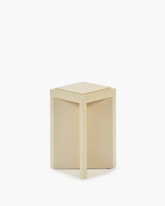 Table d'appoint chêne creme Kubé 4