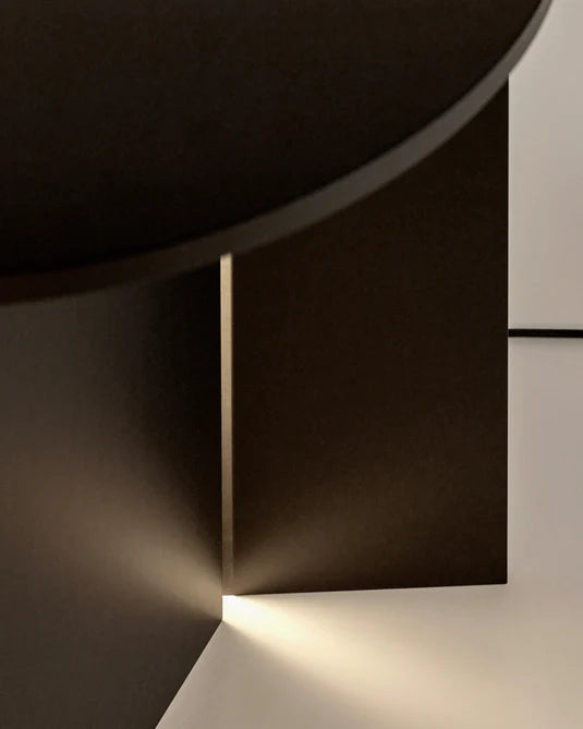 Table d'appoint avec éclairage LED noir Stella