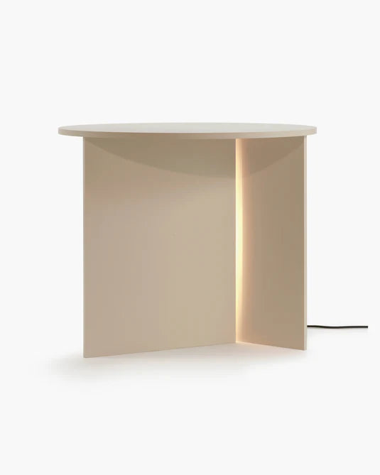 Table d'appoint avec éclairage LED crème Stella