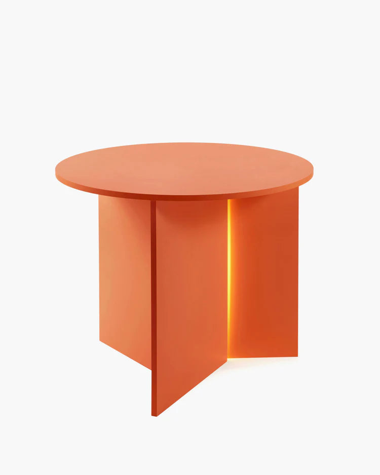 Stella side table with orange LED lighting