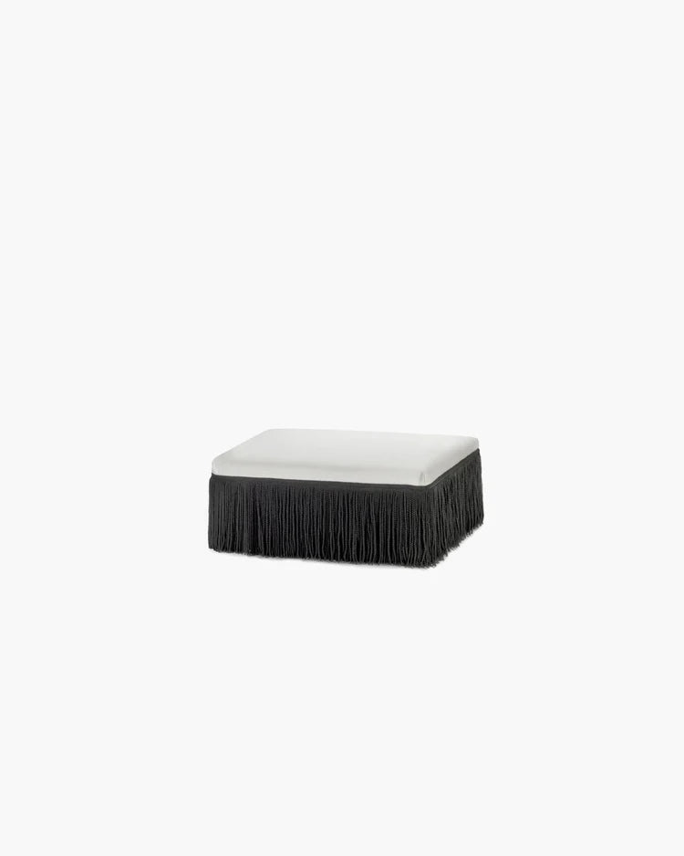 Ottoman S white black Frin