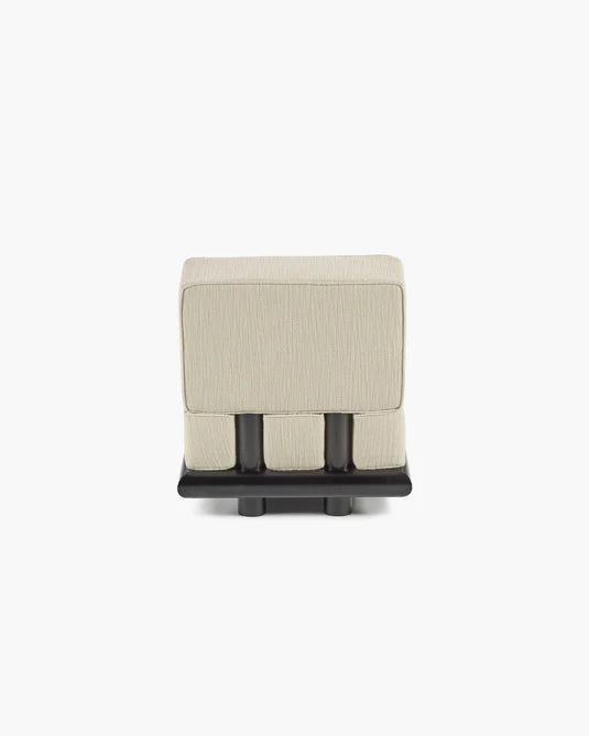 Natuurlijke kokosbank + zwart eiken frame Ono 1