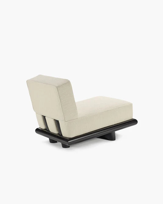 Natuurlijke kokosbank + zwart eiken frame Ono 1