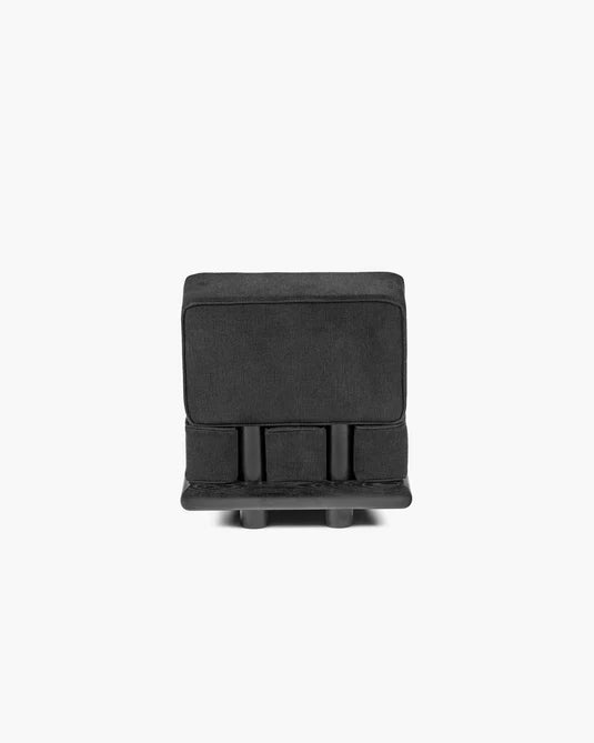 Zwarte licot bank + zwart eiken frame Ono 1