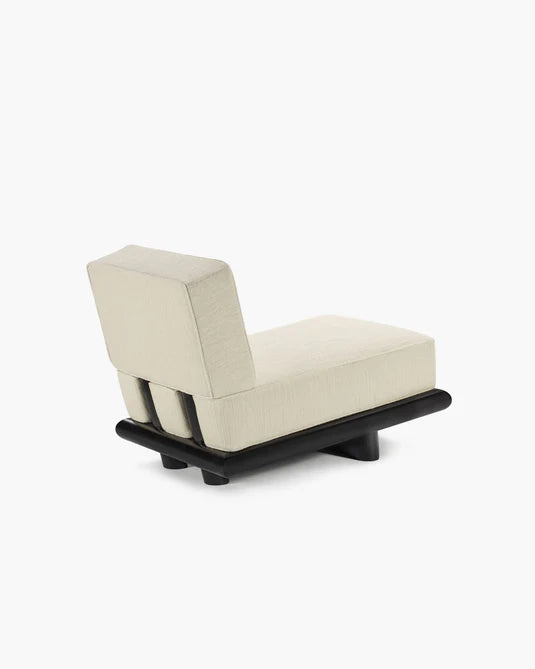 Canapé coco naturel + cadre tulipier teinté foncé Ono 1