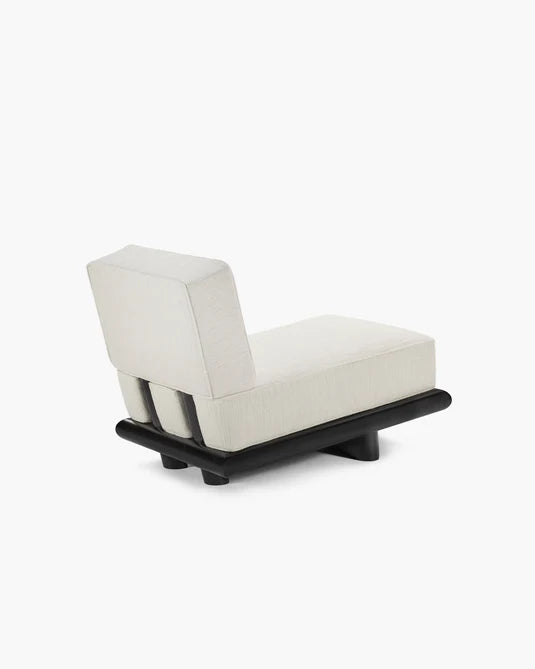 Canapé coco écru + cadre tulipier teinté foncé Ono 1