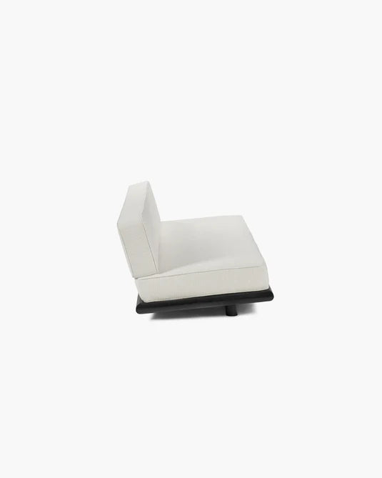 Canapé coco écru + cadre chêne noir Ono 3