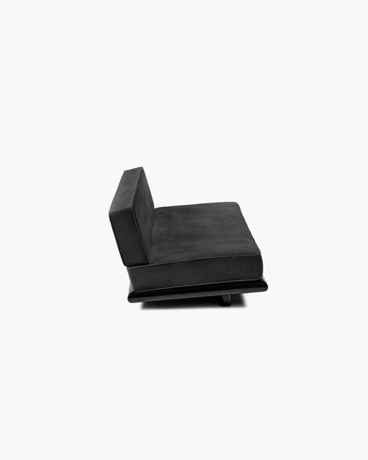 Canapé licot noir + cadre chêne noir Ono 3