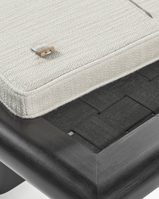 Taka crème kokosnoot bank S + donker gebeitst tulp frame