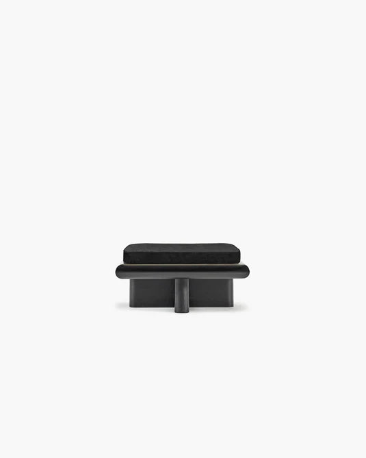 Taka S black licot bench + dark stained tulip frame
