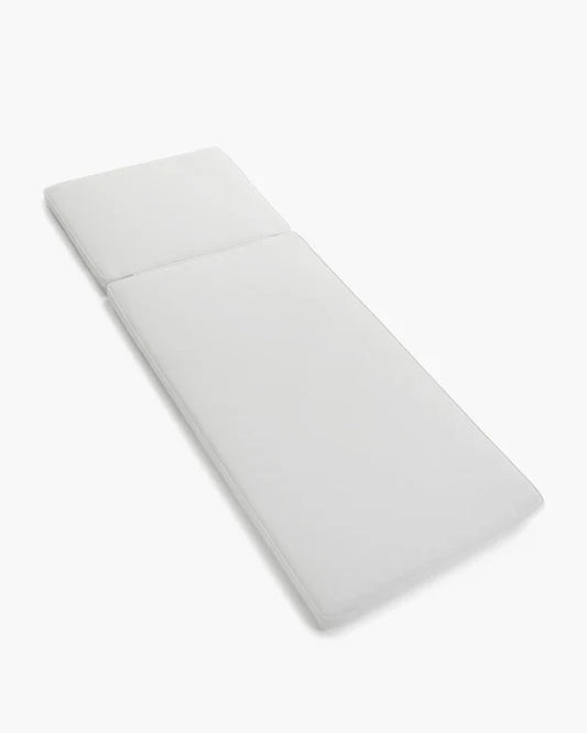 August White Outdoor Deckchair Cushion