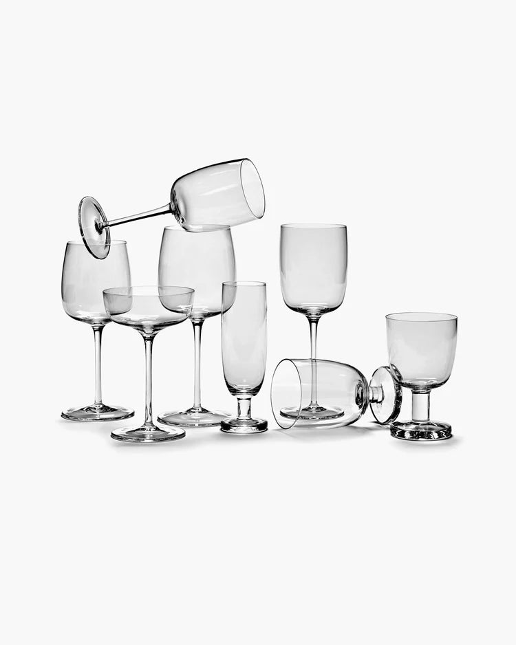 Verre à vin blanc courbé transparent Passe-partout