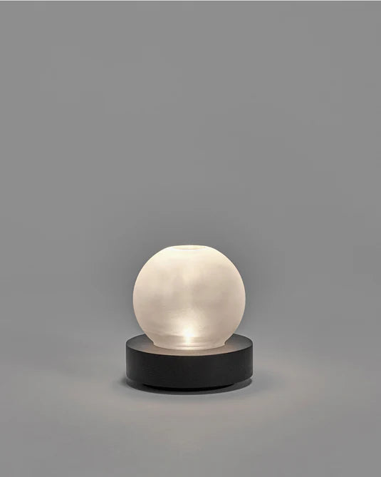 Vase/lampe de table noir blanche Lara