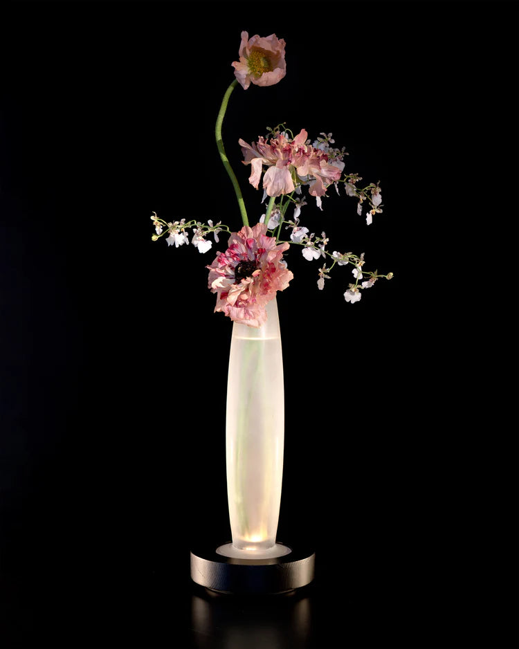 Vase/lampe de table noir blanche Lys 2
