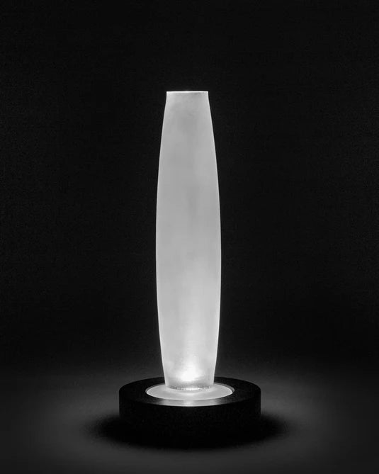 Vase/lampe de table noir blanche Lys 2