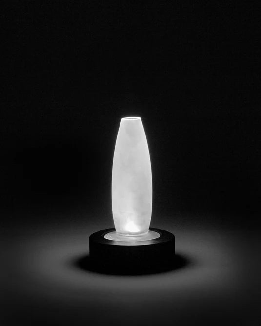Vase/lampe de table noir blanche Lys 1