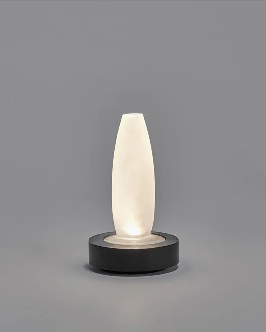 Vase/lampe de table noir blanche Lys 1