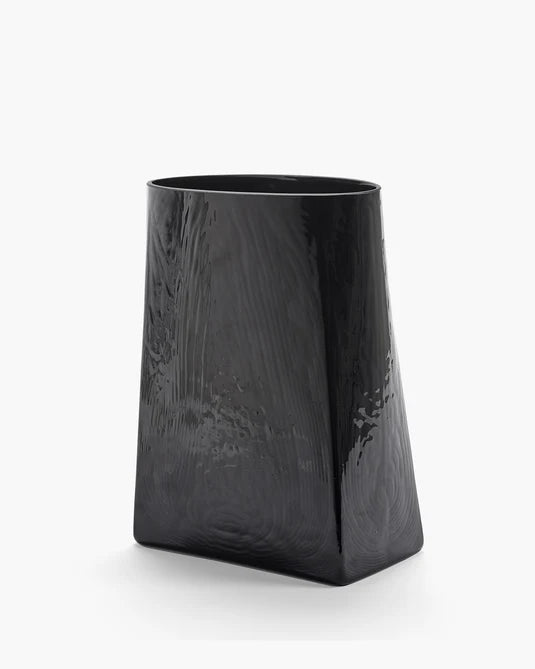 Vase with glass tube 03 black Josephine