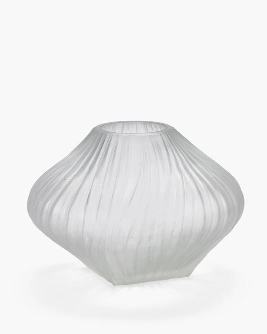 Vaas met glazen buis 04 transparant mat Josephine